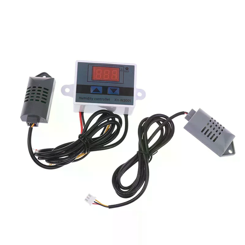 Digital Humidity Controller 12V 24V 220V Humidistat Hygrometer Humidity Control Switch Regulator + Humidity Sensor