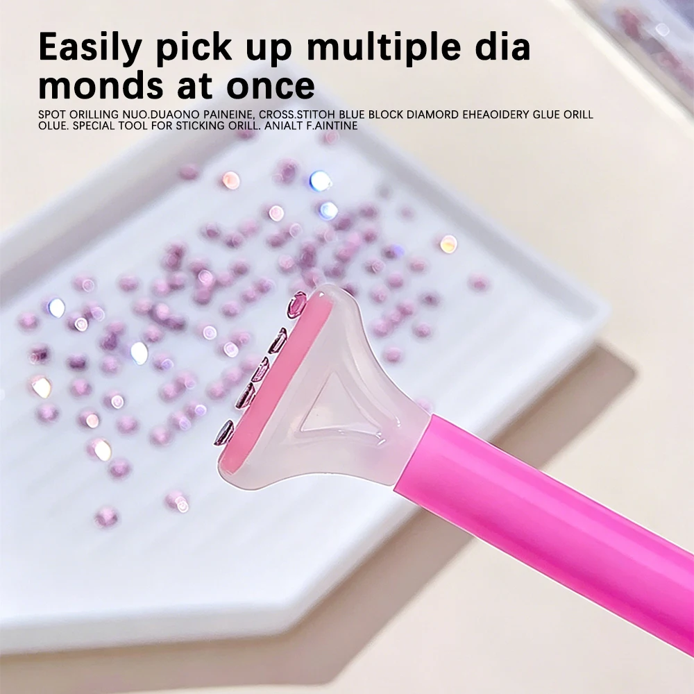3-teiliges Nagelkunst-Strass-Pickerset, Dotting-Stift mit Aufbewahrungsfach, Kleber und Modelliermasse für Diamanten und Modeschmucksteine ﻿
