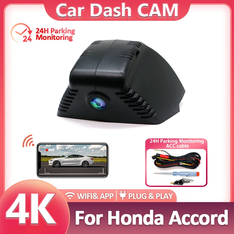 

Car DVR Wifi Camera Plug and play Dash Cam Video Recorder Original For Honda Accord 11 Mk11 CY 2023 2024 2025 Car Accessories