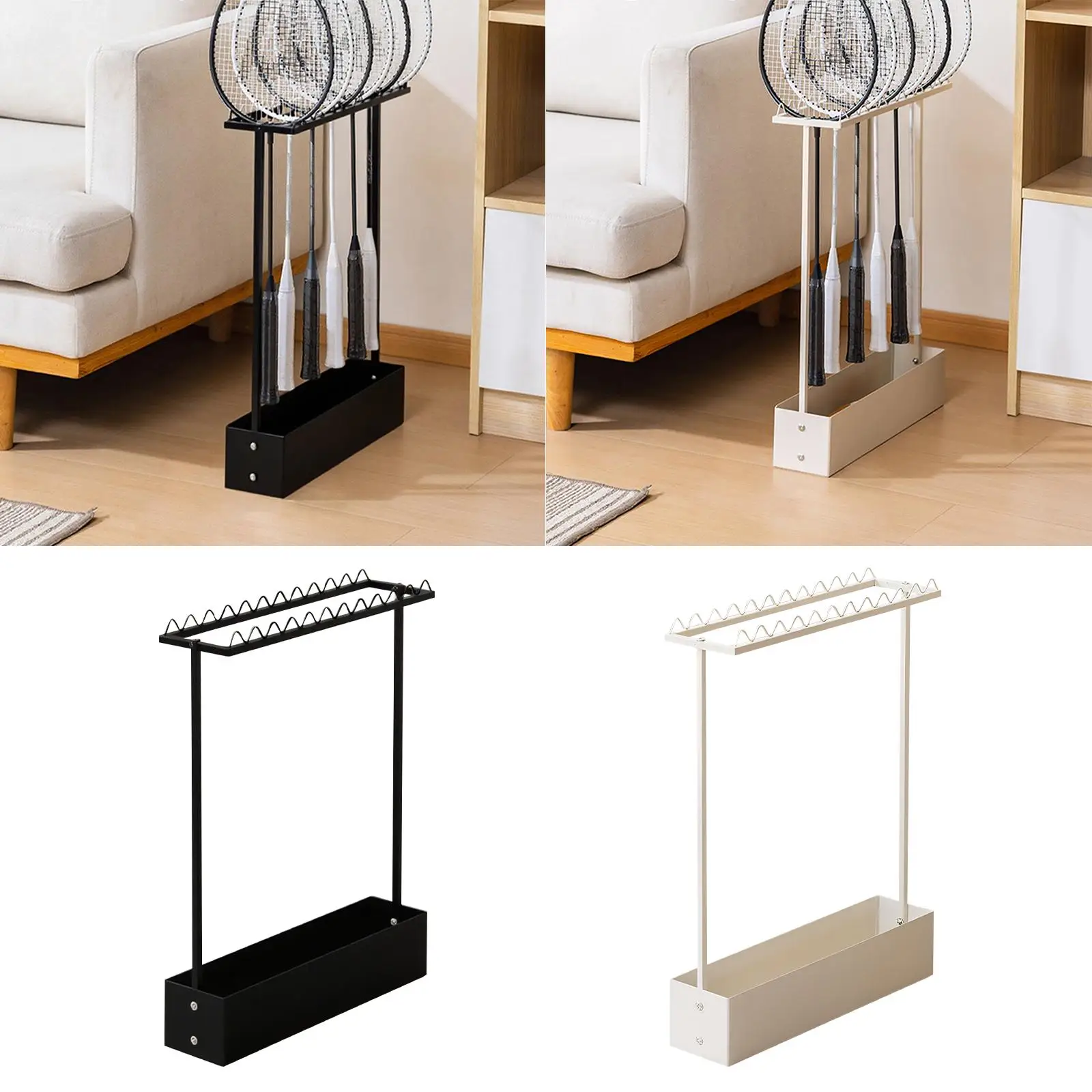 

Badminton Racquet Storage Rack Heavy Duty Carbon Steel Tennis Racket Holder