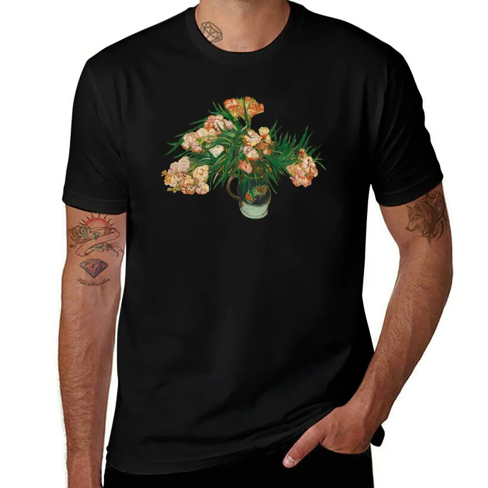 Футболка Oleanders, Van Gogh, простая повседневная футболка с короткими рукавами