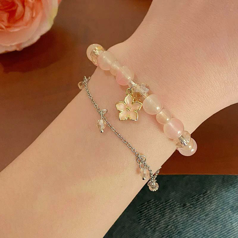Star Pendant Tassels Bracelet Trend Sweet Crystal Beaded Bracelet For Women Girls Fashion Light Luxury Jewelry Gifts image 6