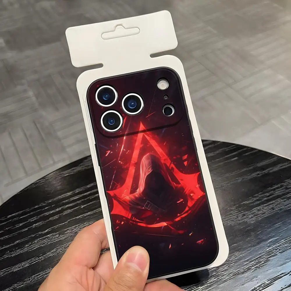 حافظة هاتف Assassin S Creed لهاتف آيفون 17 Air 16 E Pro Max 15 14 13 Mini 12 Pro 11 Max Plus غلاف ناعم أسود #5