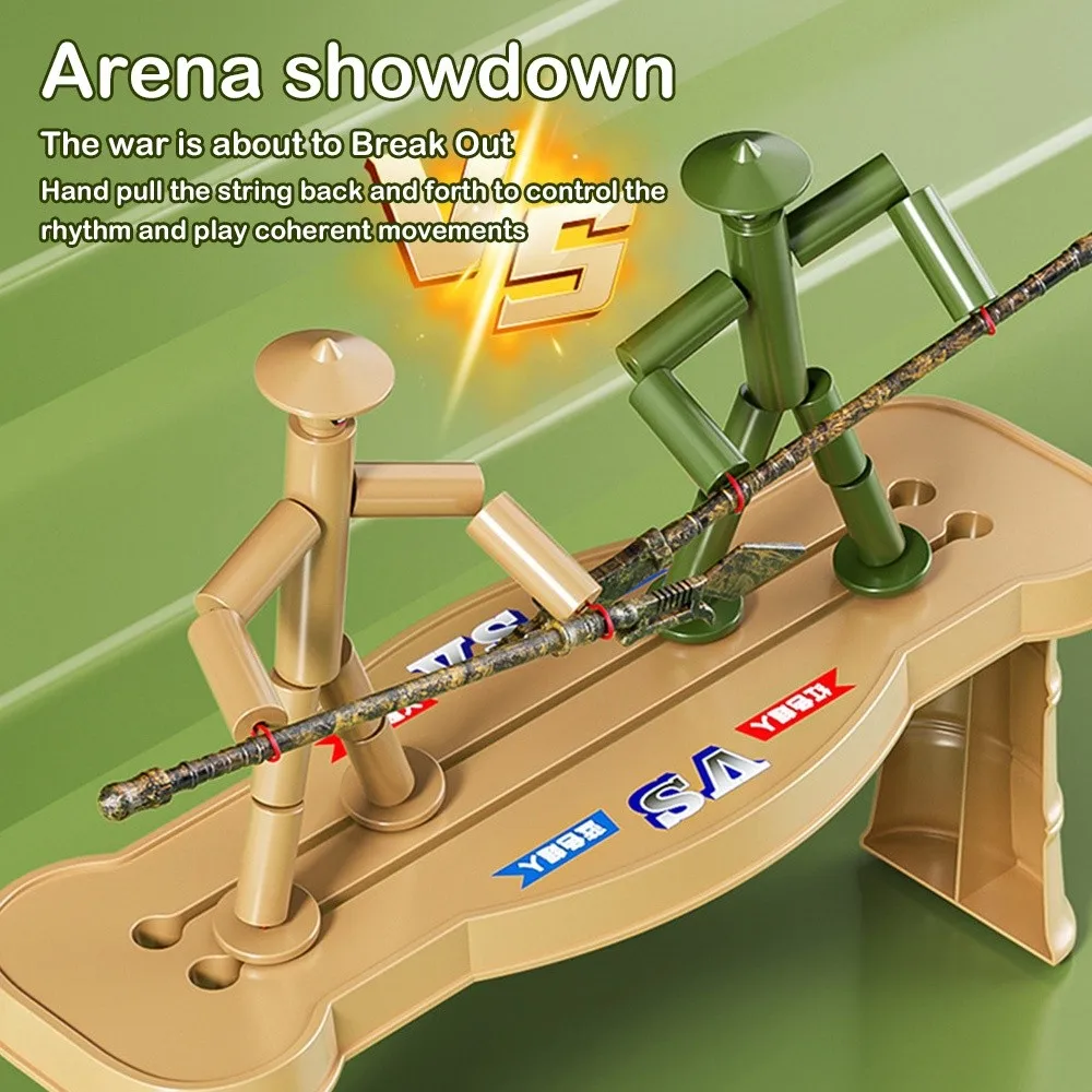 لعبة معركة رجل الخيزران من لاعبين، ألعاب الوالدين والطفل، مضادة للإجهاد، مواد ألعاب ذاتية الصنع، لعبة لوح معركة مصنوعة يدويًا