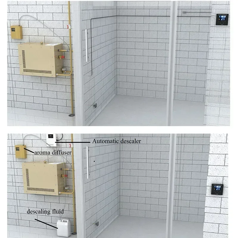 220v Home 6KW Sauna Steam Machine Household Steam Generator Automatic Descaling Sauna Steam Room Equipment