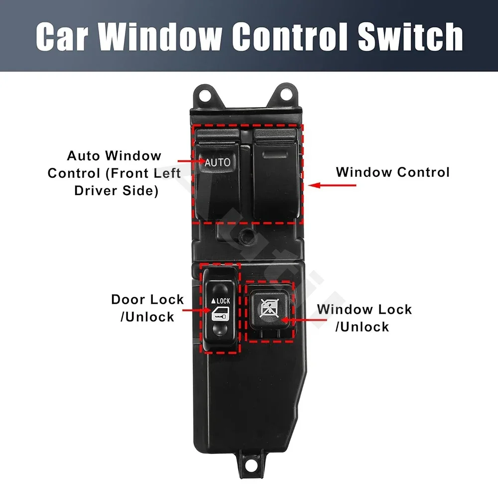 84820-26211 8482026211 Left Hand Drive Side Electric Power Master Window Switch Button for Toyota Hiace 2006-2013 KDH20 TRH20