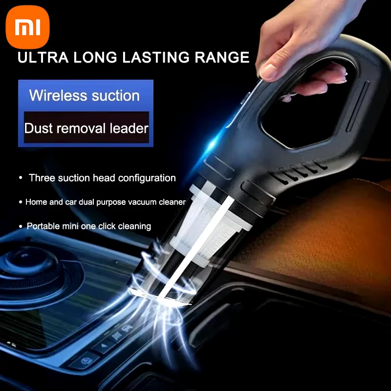 Xiaomi 120w Car Vacuum Cleaner Usb Charging Handheld Cordless Vacuum Cleaner Powerful Suction For Auto/home/office/pet Hair