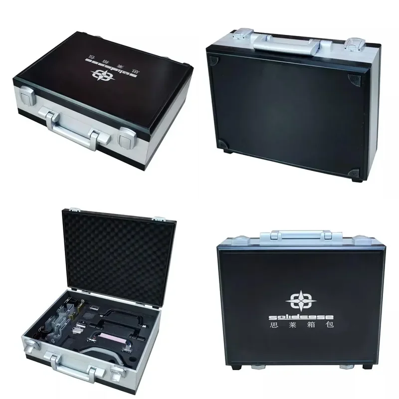Customizable-Foshan Factory Silver Black Aluminum Alloy Aluminum Box Hardware Parts Storage Display Box Portable