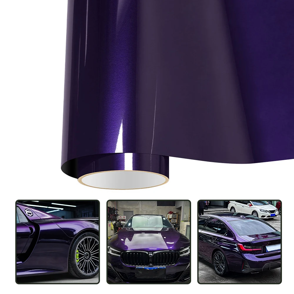 

Car Wraps Film Dolotta Purple Color Modify Vehicles Hood Adhesive Vinyl for Auto Motorcycle Body Air Release Cover Accessories