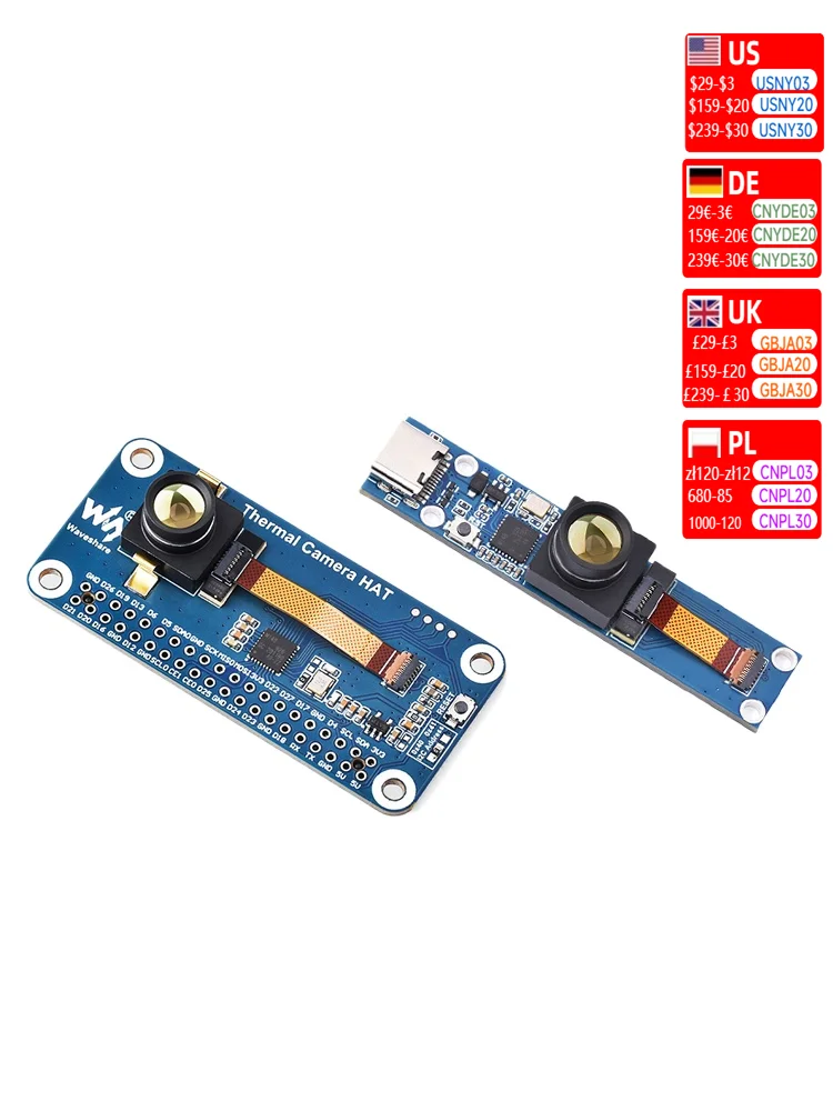 Micro snow far-infrared thermal imaging sensor module, infrared thermal imaging camera, non-contact Raspberry Pi/USB interface