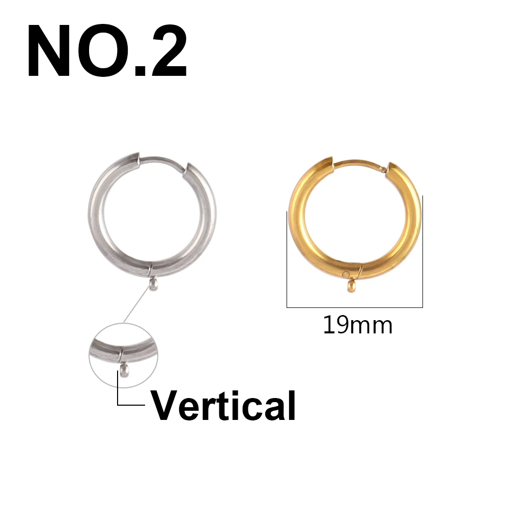 10pcs 316L Stainless Steel Earring Hooks with Loops