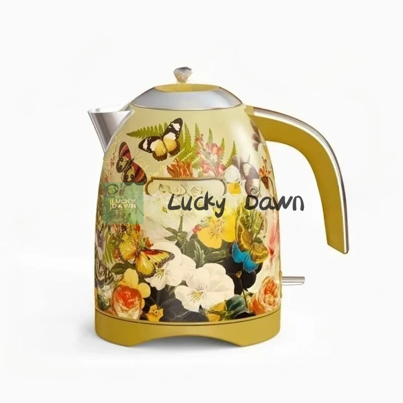 

Household retro electric kettle 304 stainless steel automatic power failure high value printing small opening kettle