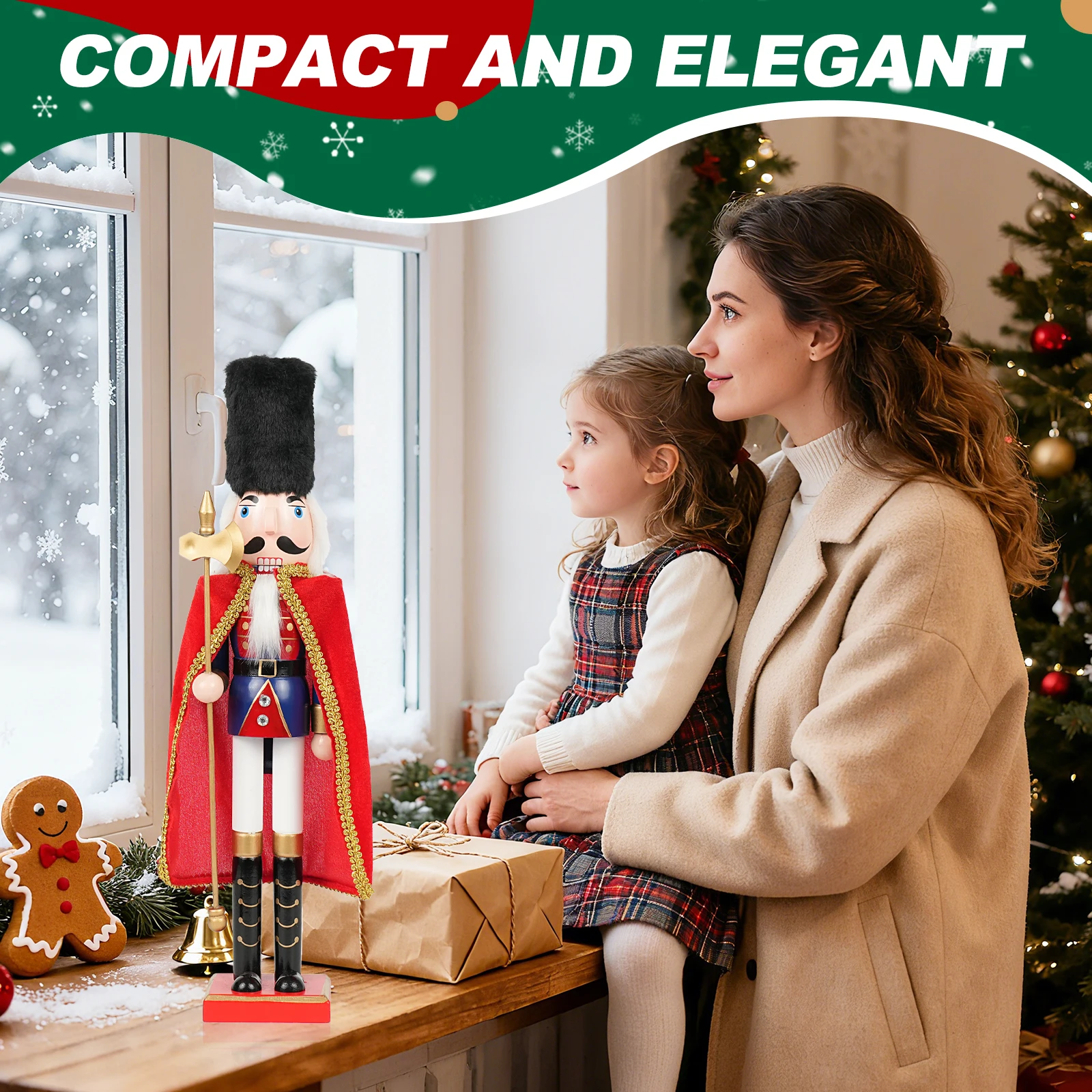 

Perfect Christmas Gift 2025 Festive Nutcracker Soldier Handmade Desktop Decoration for Holidays
