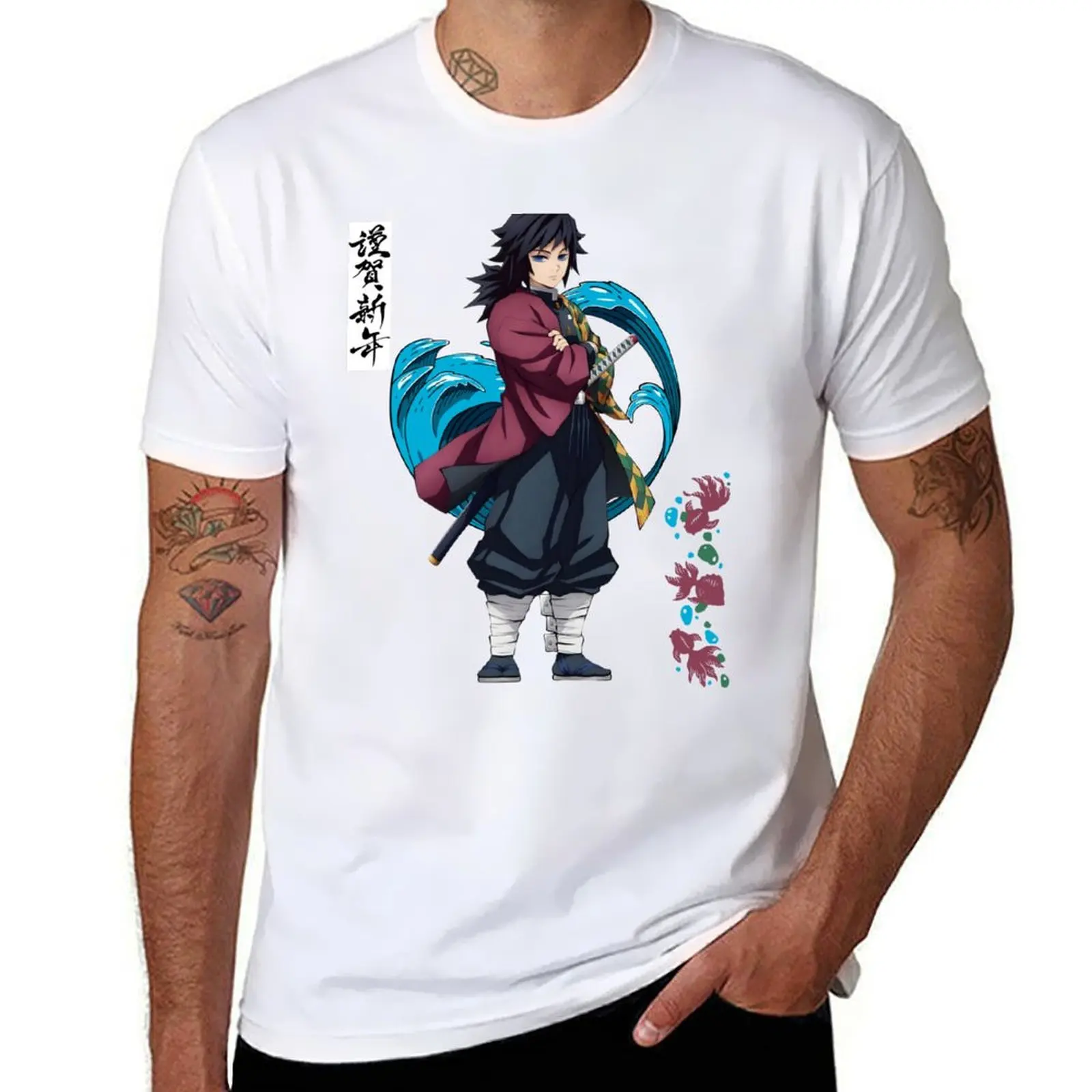 

Water Hashira : Giyu Tomioka T-Shirt anime tshirt man t shirt heavy cotton T-Shirt