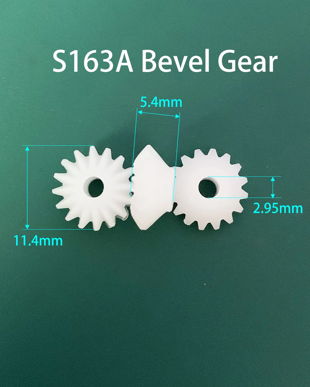 S163A 0.5M Bevel Pinions 16 Teeth 3mm Shaft Hole Plastic Bevel Gear Toy Parts Accessories 10pcs/lot