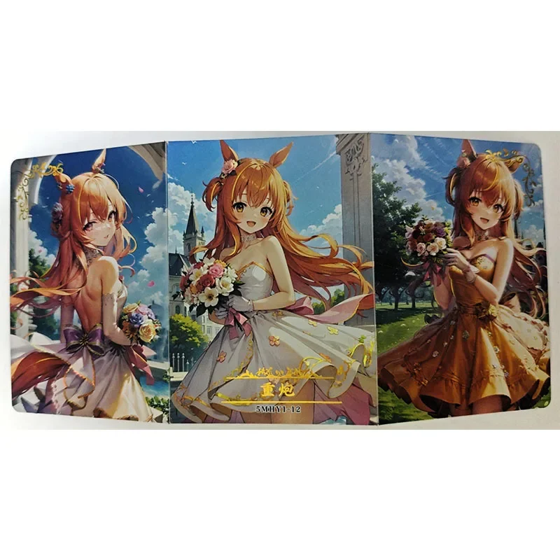 Anime Goddess Story Rare Folded Refraction Cards Minato Aqua Furina Hu Tao Navia Toys for boys Collectible Card Birthday Present