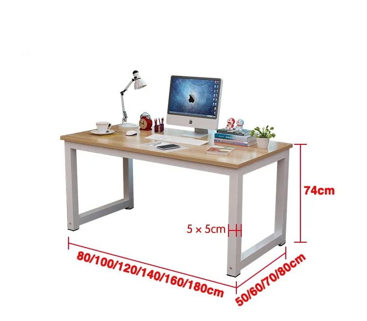 Rustic White Black Walnut Wooden Cheap Computer Study Table Home Office Writing Desk
