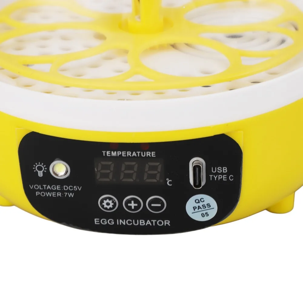 1 set ABS Mini Egg Incubator Automatic Temperature Control Auto Turning Automatic Egg Incubator Transparent Lid Compact Design