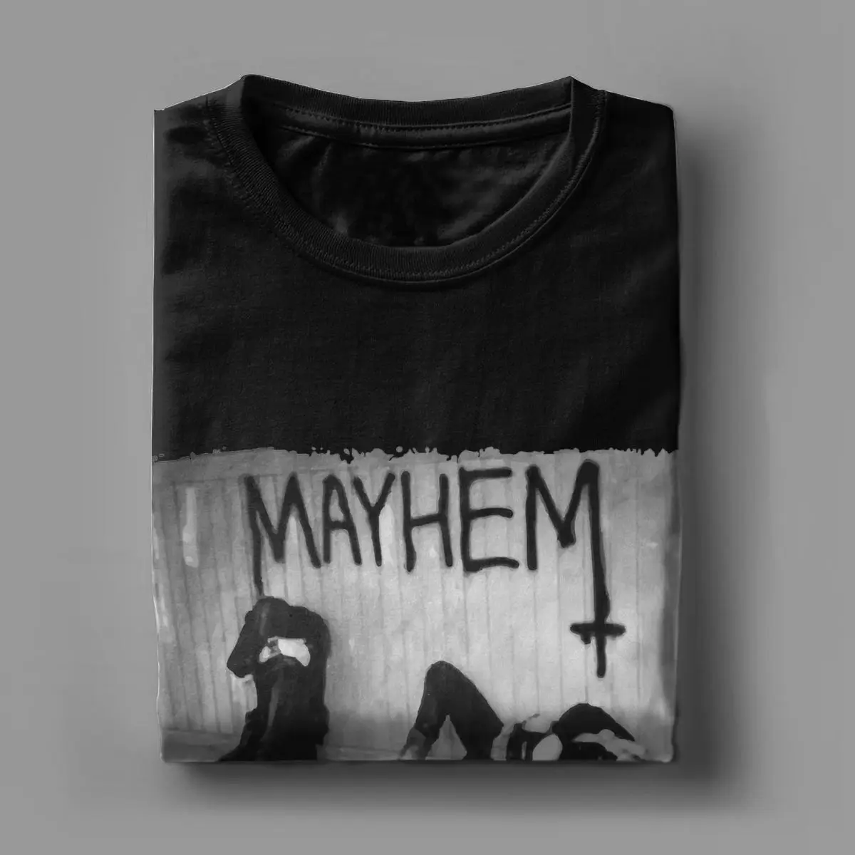 Men Women Mayhem Street T Shirt Black Metal Music Pure Cotton Clothes Vintage Short Sleeve Round Collar Tee Shirt Summer T-Shirt