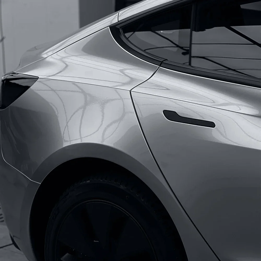 สติกเกอร์รถเปลี่ยนสีฟิล์มไวนิลGlossy Silver Bubbleฟรีฟิล์มPVCรถห่อDecalรถอุปกรณ์ตกแต่งอัตโนมัติ