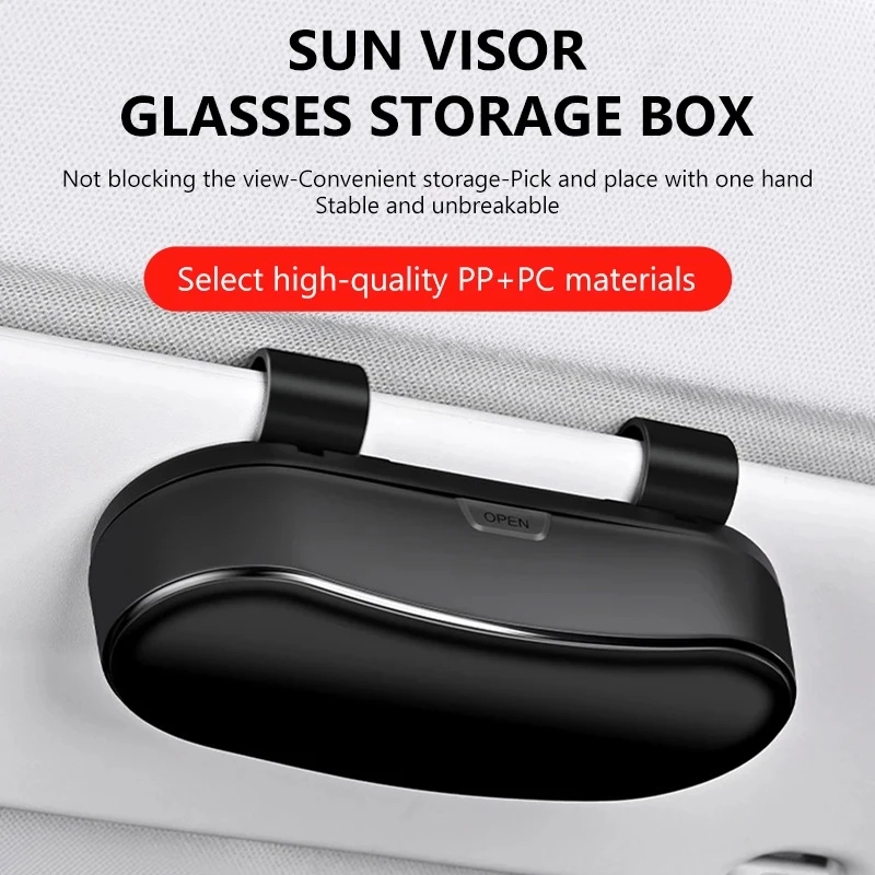Car Sun Visor Glasses Case Anti-Scratch Sunglasses Storage Box Glasses Holder Organizer Universal for 99% Car Models image 6