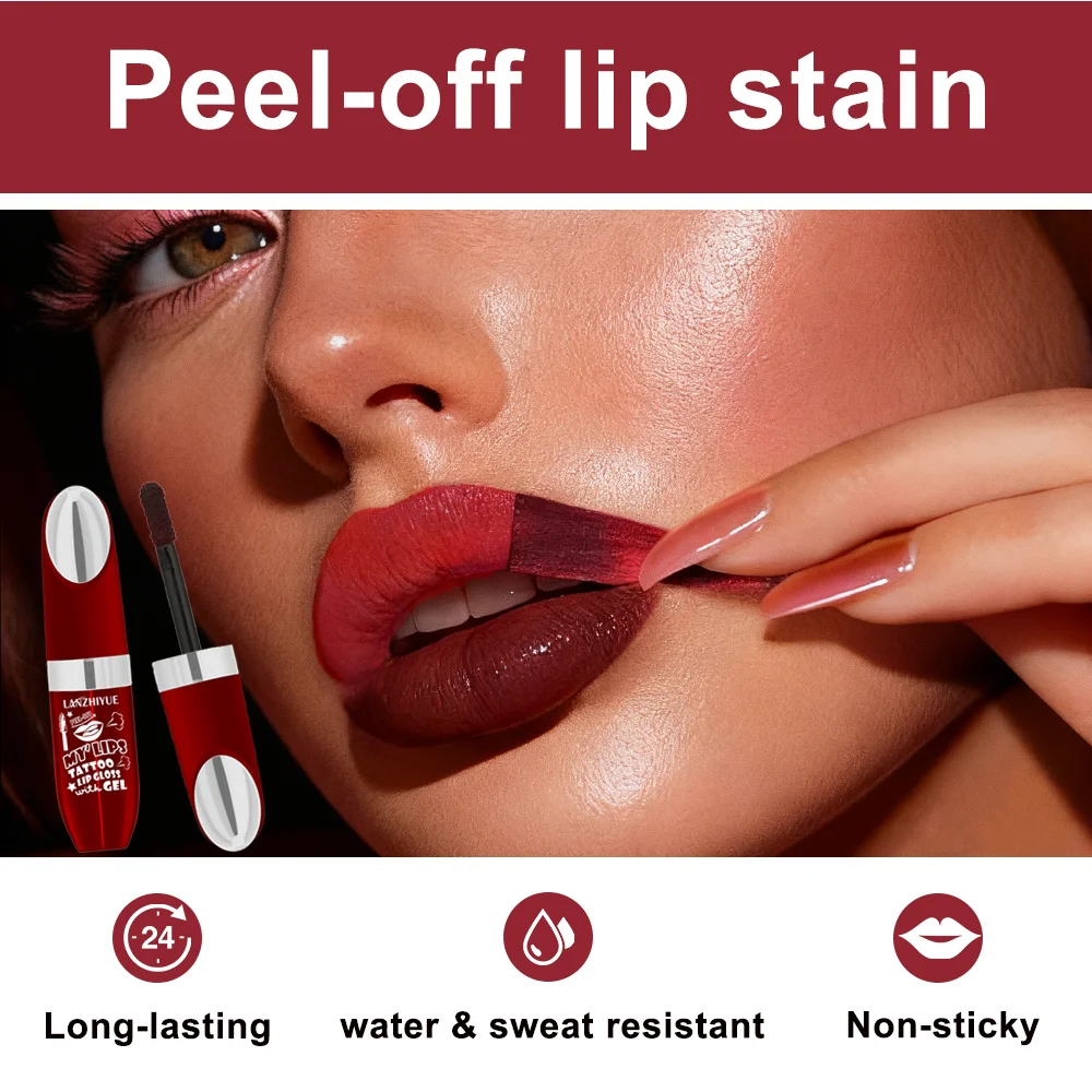 剥がれるリップグロスは、防水性があり、長持ちし、べたつかず、にじみません。毎日のメイクに適しており、完璧なリップメイクを作成します。