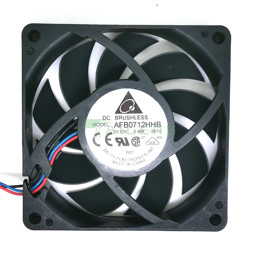 1pcs New AFB0712HHB 12V 7CM 70mm 7015 0.45A 2/3/4 Wire Dual Ball Bearing Cooling Fan Heatsink For Delta 70*70*15mm