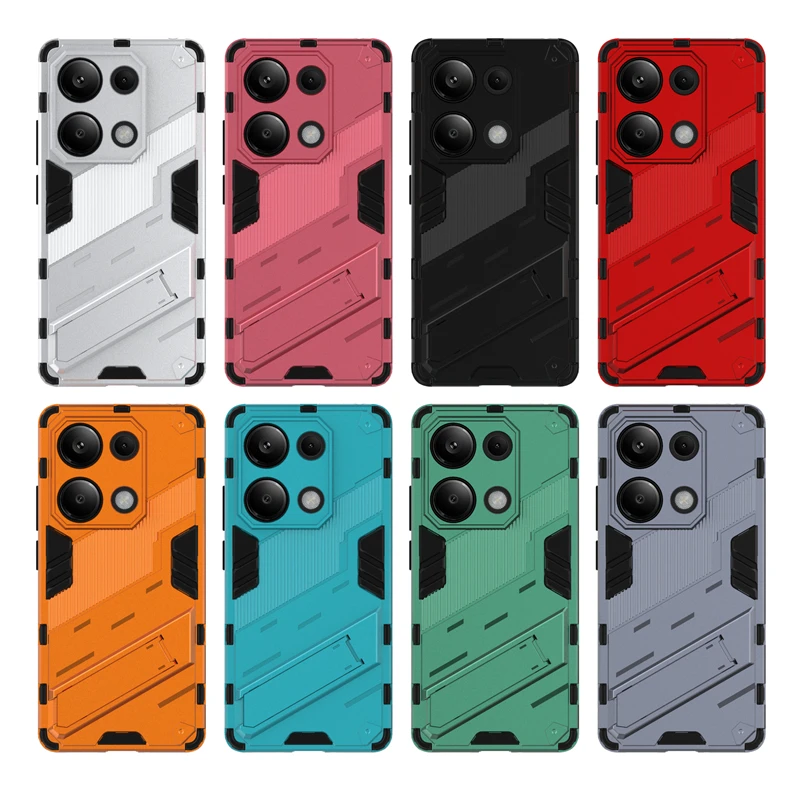 For Redmi Note 13 Pro Cover Xiaomi Redmi Note 13 Pro 4G Capas New Back Kickstand Shockproof Holder Cover Redmi Note 13 Pro Plus