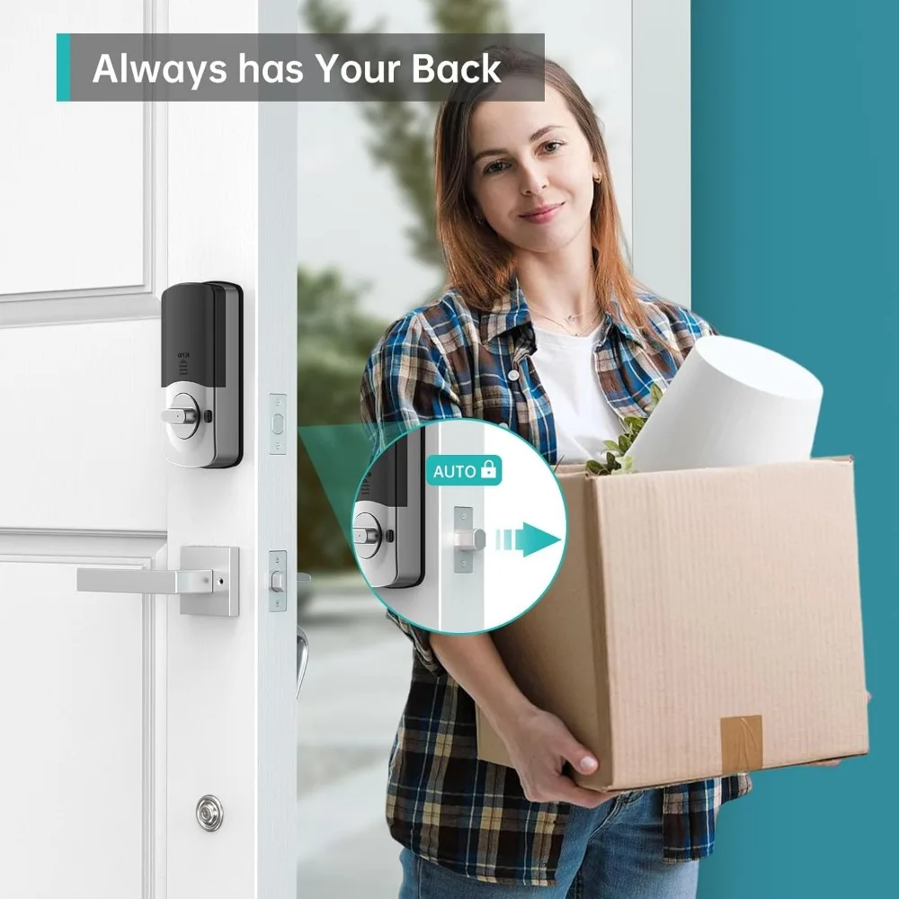 Hornbill Smart Lock with Front Door Handle Set - Keyless Entry with Handleset - Smart Deadbolt with 5 IC Cards