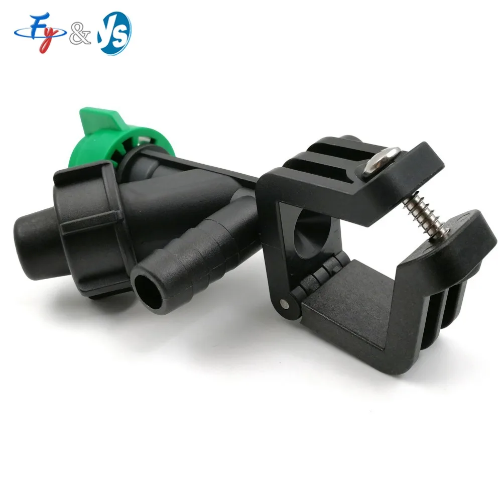 

Premium 25mm Square Boom Clamp Single Nozzle Holder with Hose Barb Agricultural Boom Sprayer Fitting Accessories