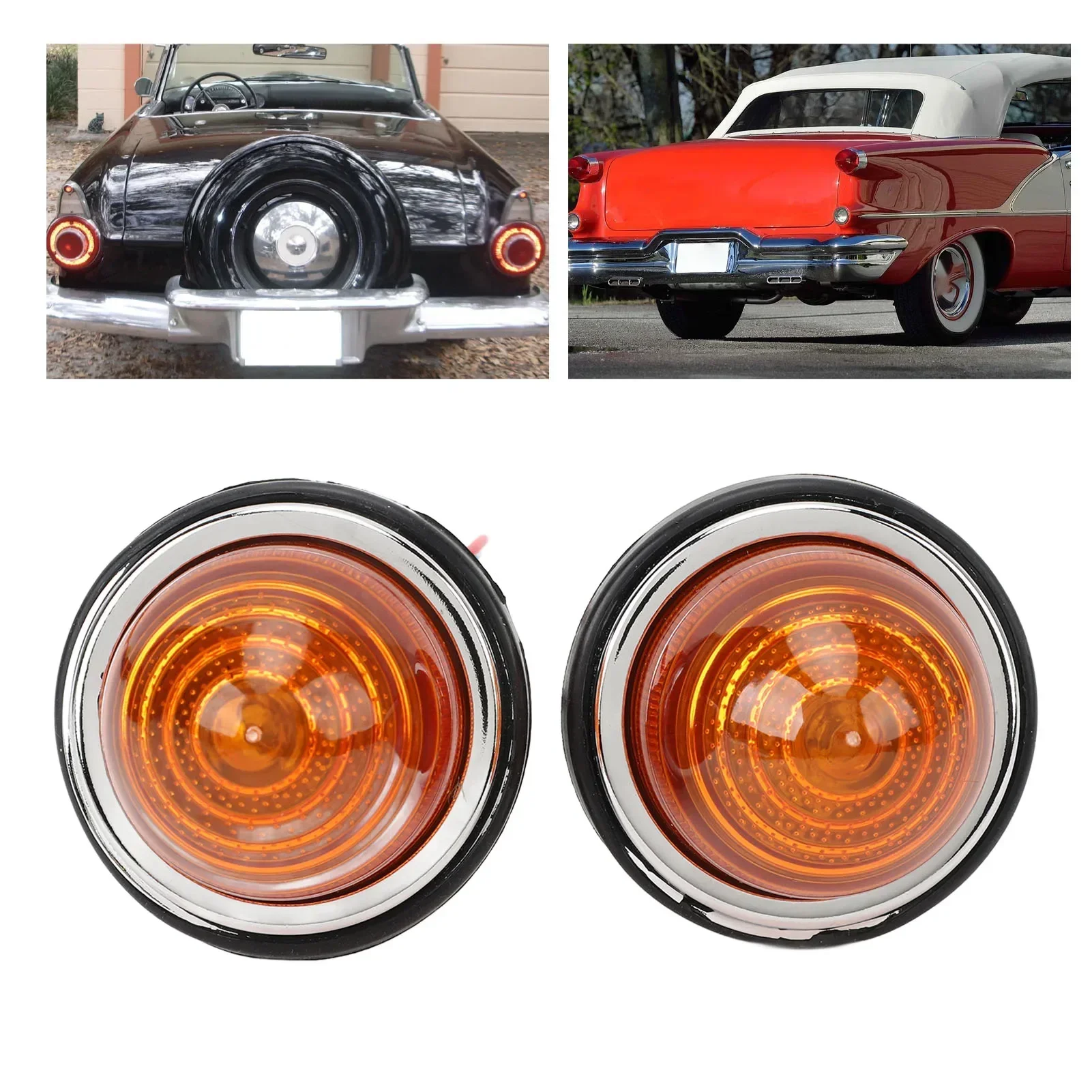 2Pcs 72mm Rear Brake Stop Light LPB630 DC12V Tail Lamp Replacement For Classic Mini Morris Minor Traveller As Lucas L594