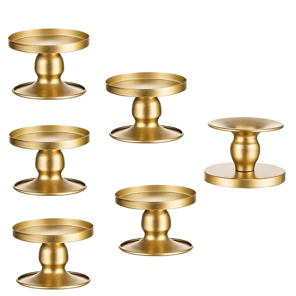 

Versatile Candle Holder For Events Candle Holder Gold Iron Candlestick Set Multi-pack Options Compact 5.6cm Height