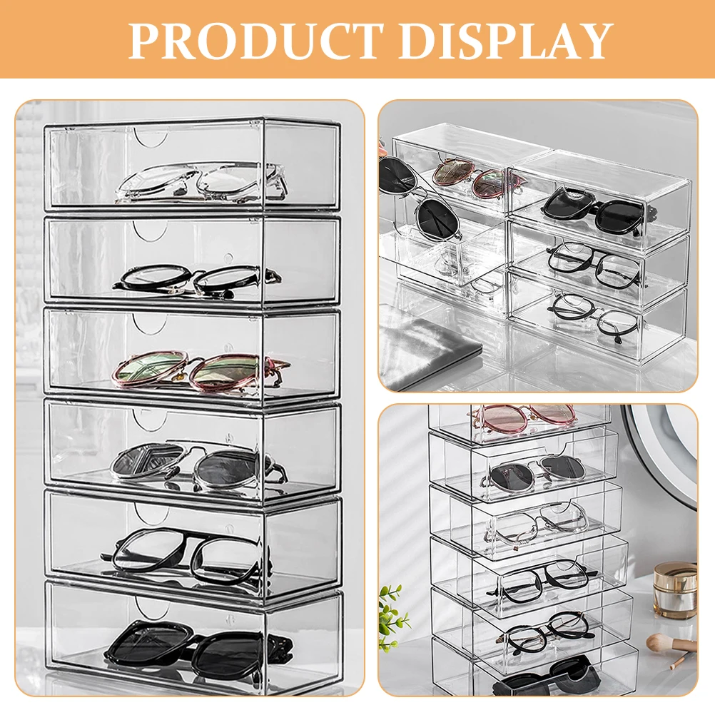 Sunglasses Storage Box Organizer Travel Case Eyeglass Holder Cases for Storing Showcase Containers