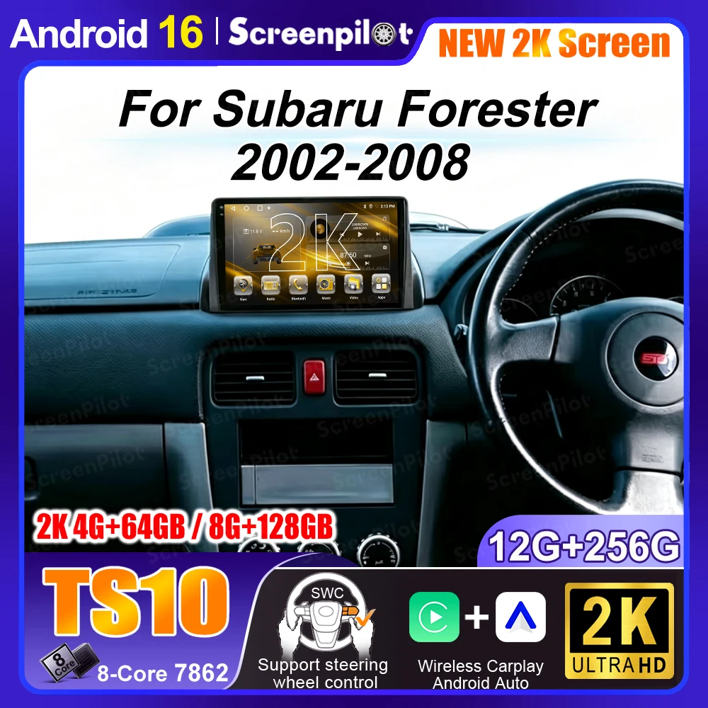 Car Radio For Subaru Forester 2002 2003 2004 2005 2006 2007 2008 Multimedia Player Auto Carplay GPS Navigation WiFi DSP Stereo