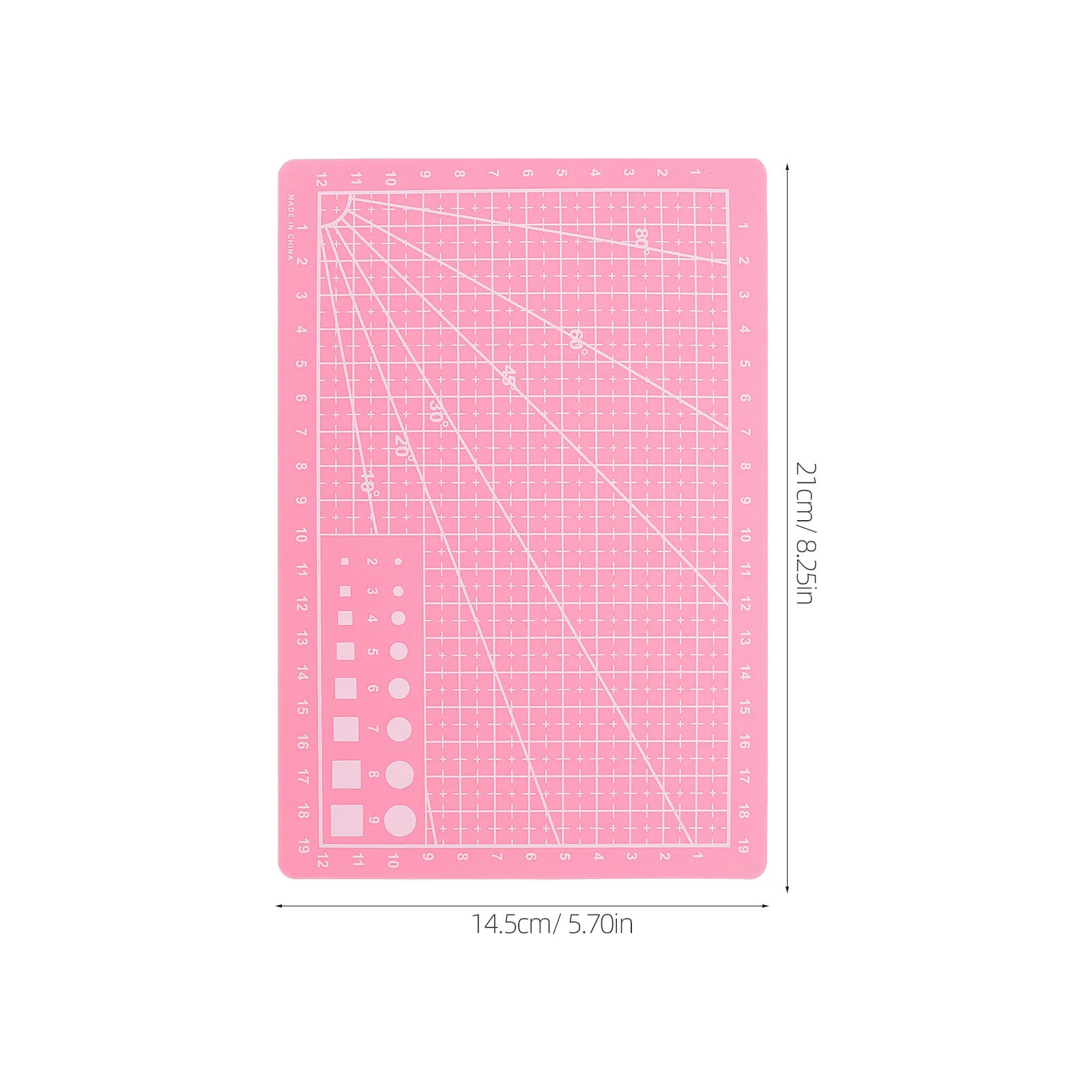 2Pcs A5 Dual-Sided Cutting Mat Self-Healing PVC Craft Board with Precision Grid for Sewing DIY Projects Scrapbooking