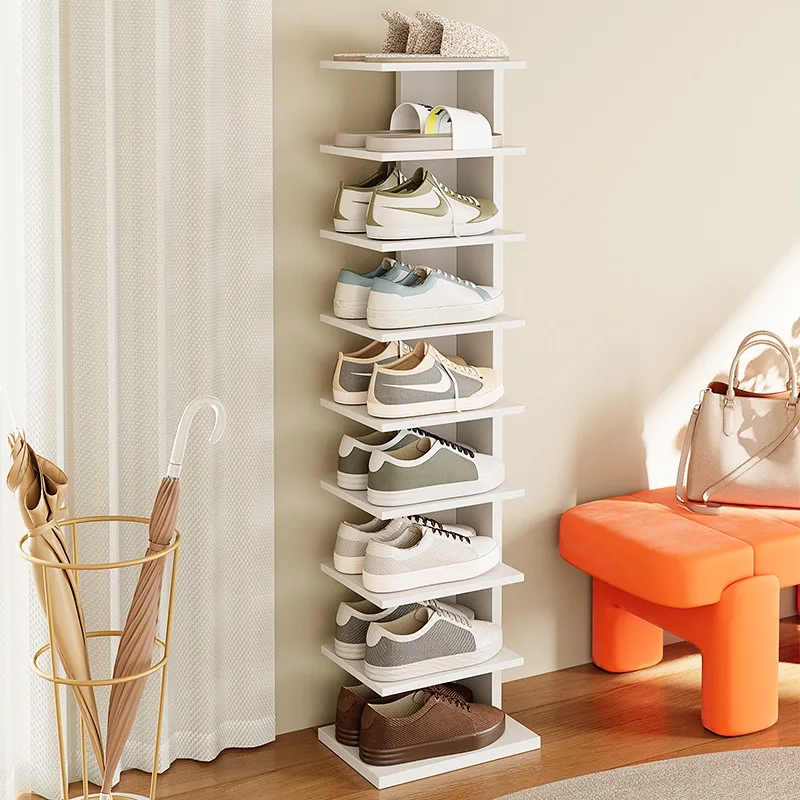 Invisible shoe rack home door simple multi-layer new explosion small narrow layered baffle storage artifact space saving