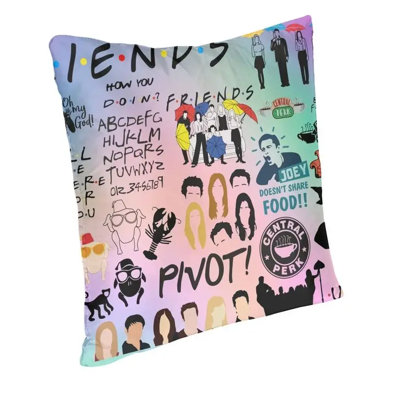 TV Show Friends Symbol Cushion Cover 45x45cm Home Decor Print Throw Pillow for Sofa Double-sided