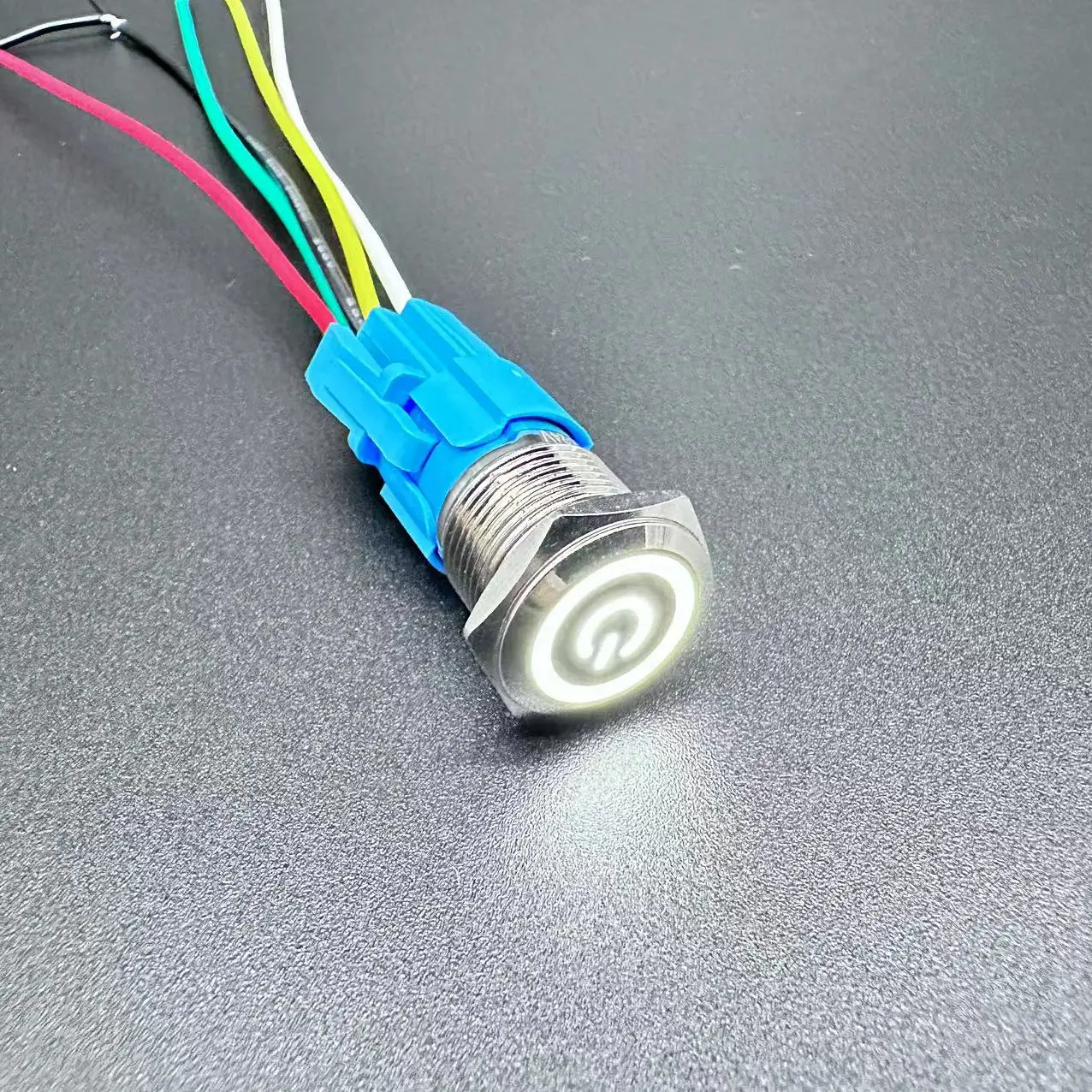 12/16/19/22MM Waterdichte Metalen Drukknop LED Licht Momentary Vergrendeling auto Motor Schakelaar 5V 12V 24V 220V Rood Blauw