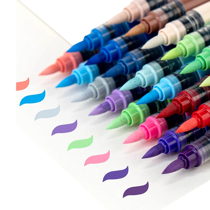 

Mr. Paper, 24/48 цветная акриловая ручка для художественной марки, милая сумка для ручек для художественной студенческой ручки, экзаменационные канцелярские принадлежности для эскизов, инструменты, подарки