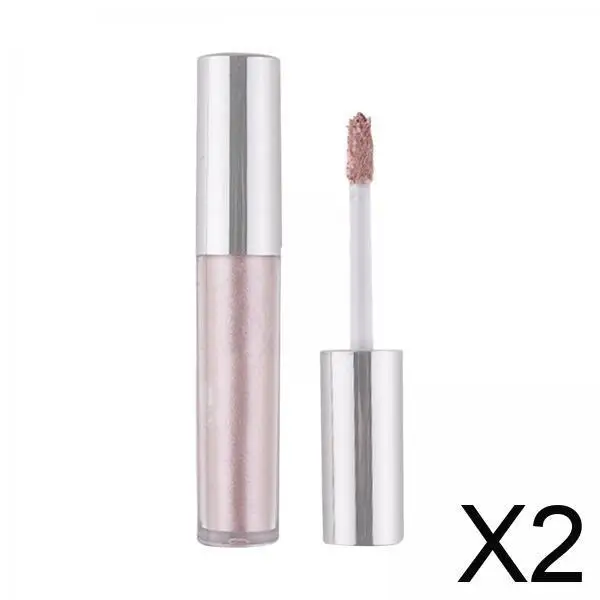 2xLiquid Glitter Eyeshadow Shine سهل التطبيق، متعدد الاستخدامات ومضاد للتلطخ، طراز C