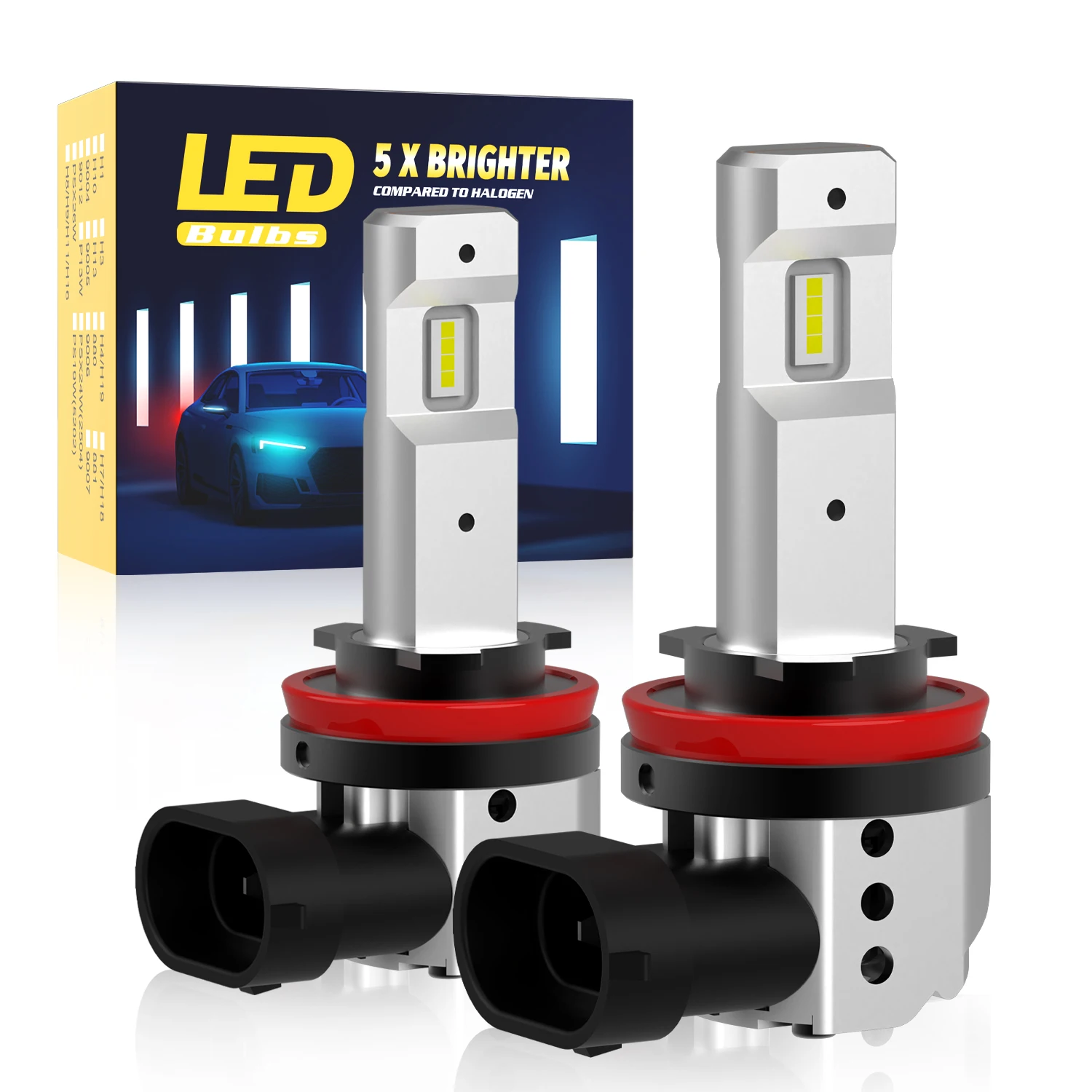 

8000lm Mini Size H1 H4 H8 H7 H19 H11 LED Headlights Conversion Kit for X5 A4 A3 Q50 X2 Models 12V LED H11 Headlight