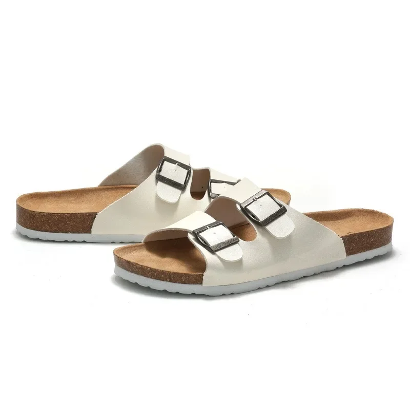 

Легкие повседневные сандалии в корейском стиле, пробковые повседневные тапочки для мальчиков, мягкие удобные летние шлепанцы, пляжные сандалии, нескользящие