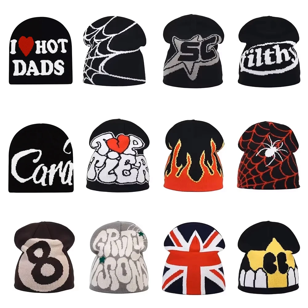 Fashion Letter Beanie Cargo Y2K Cap for Men Women Kanye Beanies Canada Winter Knitted Gorras Hombre Top Keep Warm Hat Outdoor