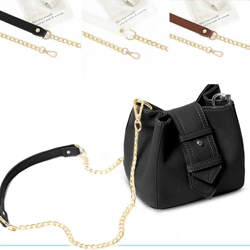 Fashion PU Leather Shoulder Strap Crossbody Bag Chain 120cm Long Durable Replacement Bag Belt DIY Buckle Bag Accessories