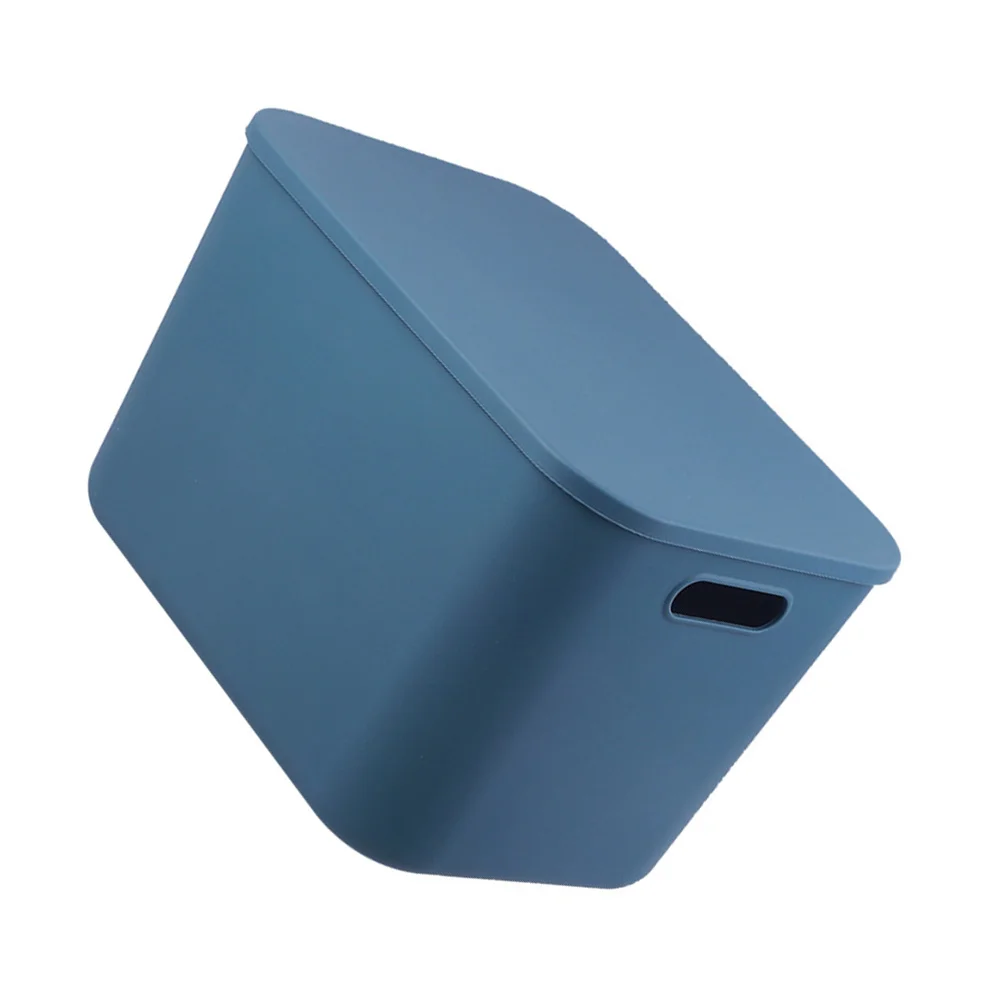 

1pcs Storage Box Pp Material Large Capacity With Handle Lid Stackable Organizer For Home Bathroom Kitchen Cloth