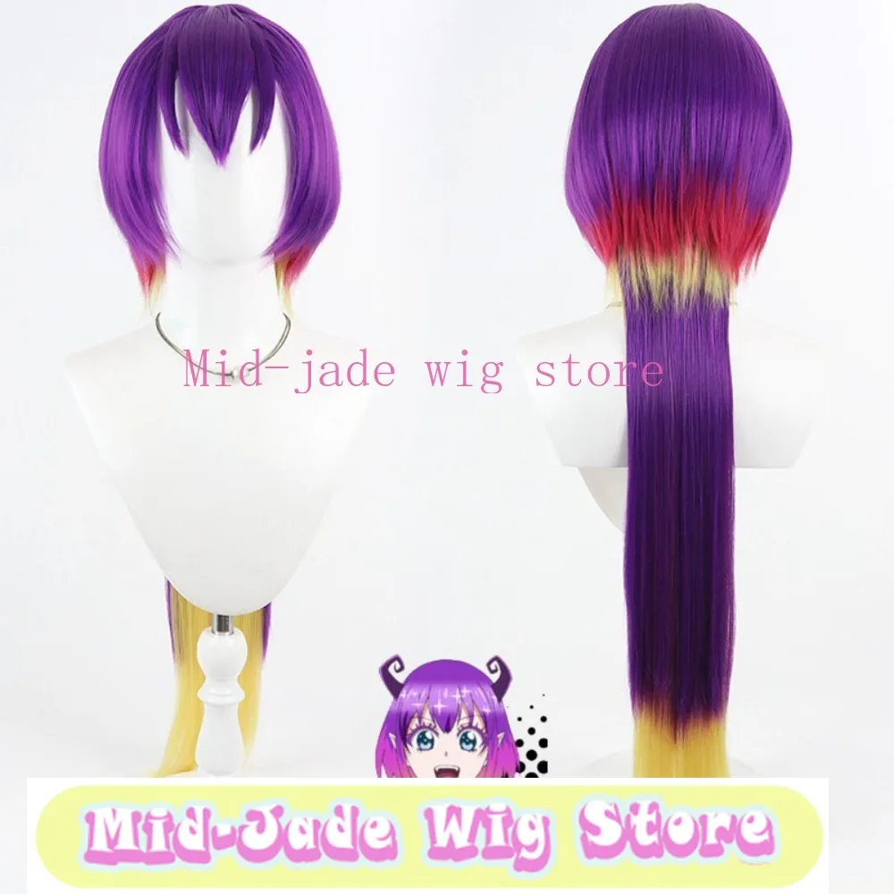 Iruma Kun Kuromu Cosplay Wig Multi Color Gradient Heat Resistant Fiber Realistic Scalp Looking Anime Party Comic Con Character