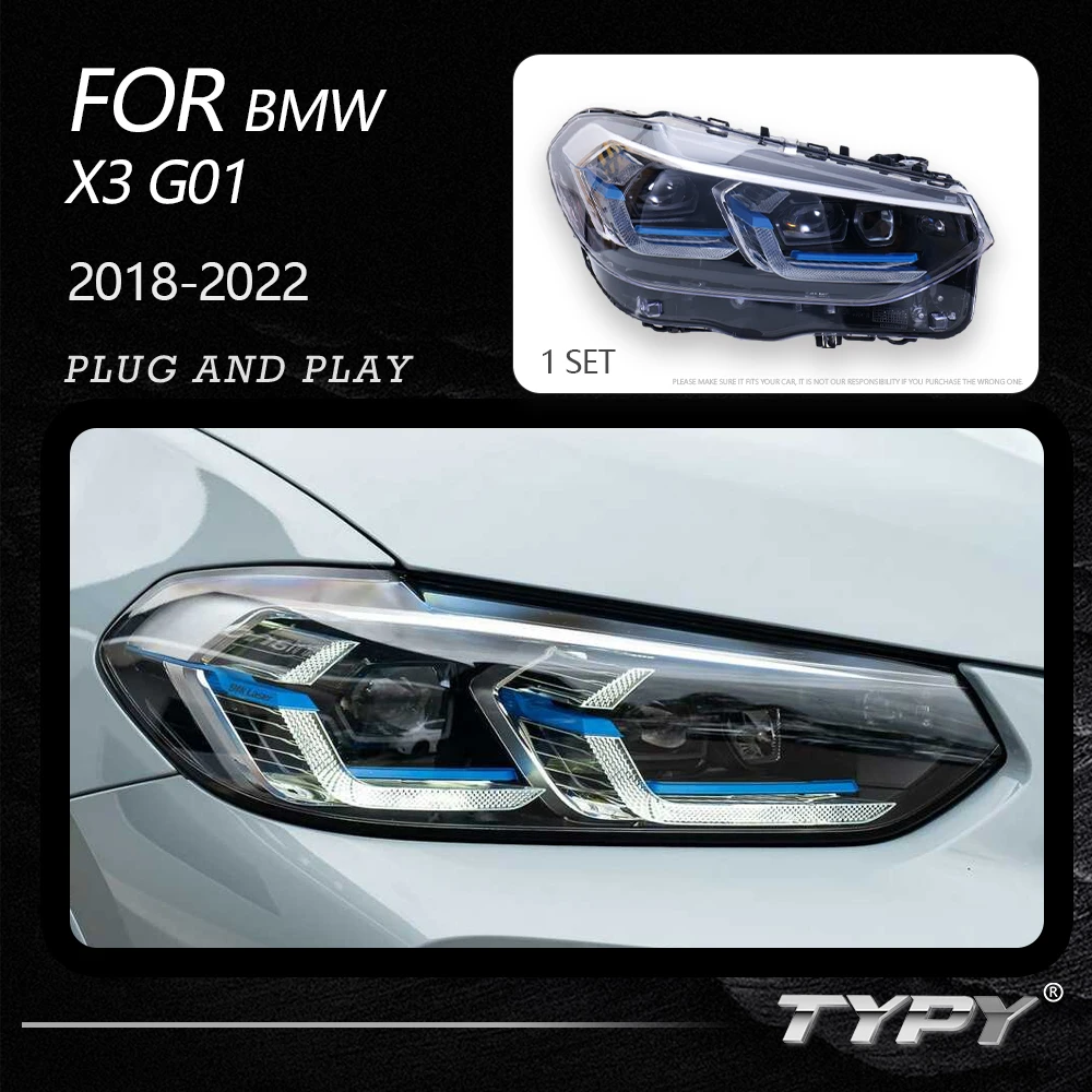 

Автомобильные фары TYPY для BMW X3 G01 2018-2022 светодиодный, автомобильные лампы, дневные ходовые огни, динамические Сигналы поворота, автомобильные аксессуары