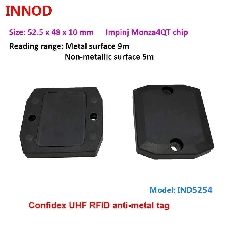 Fidex Con 장거리 UHF RFID 안티 메탈 태그, 내구성 ABS 재고 시스템, Monza 4QT 칩, 패시브 Impinj 액세스 제어 카드