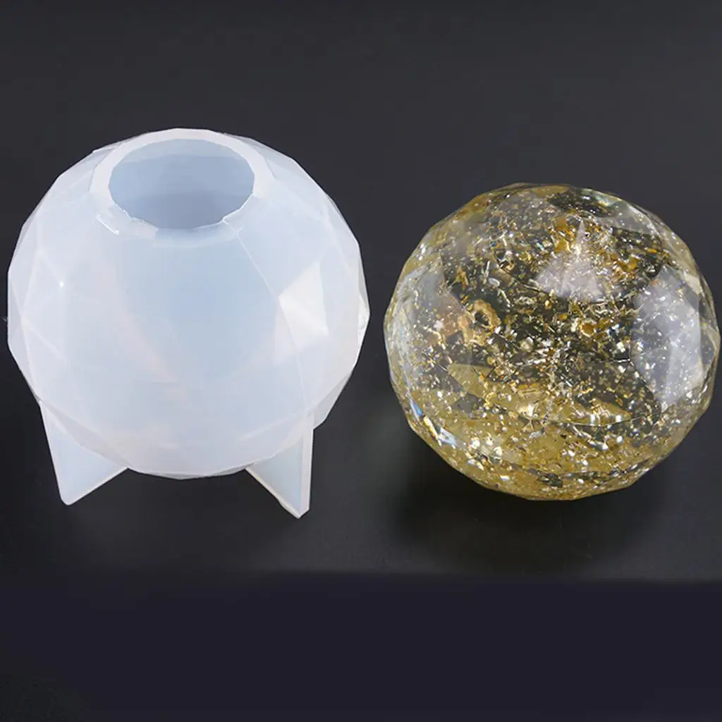 

Silicone Faceted Ball Sphere Candle Soap Mould Crystal Resin