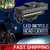 4000mAh LED Bike Light Type-C USB Charging Power Display Bicycle Lights 1600LM High Brightness Night Riding Safety Warning Lamp
